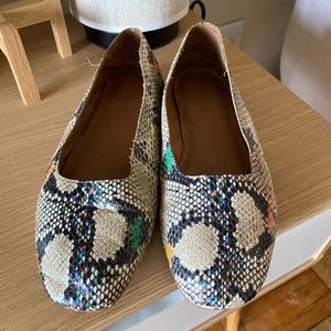 Madewell snakeskin multicolor flats